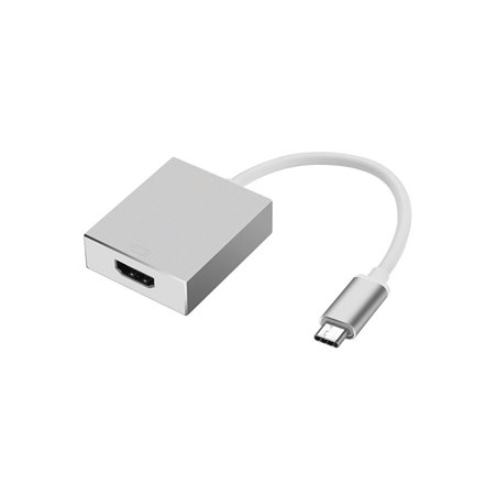 POWERTECH ADAPTER USB TYPE C / HDMI 19PIN SILVER – METAL