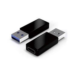POWERTECH Adapter USB 3.0 male σε USB Type-C female, μαύρο 