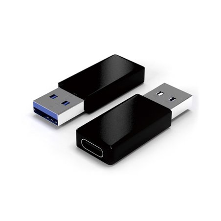 POWERTECH Adapter USB 3.0 male σε USB Type-C female, μαύρο 