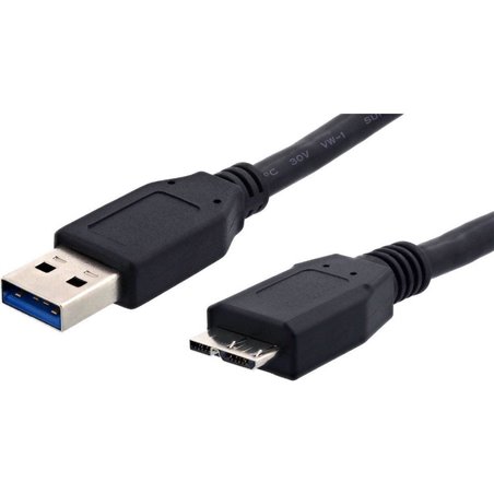 POWERTECH Καλώδιο USB 3.0 σε USB 3.0 Micro-B SuperSpeed, 1.5m, μαύρο 