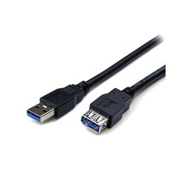 POWERTECH καλώδιο USB 3.0 σε USB female CAB-U123, copper, 1.5m, μαύρο 